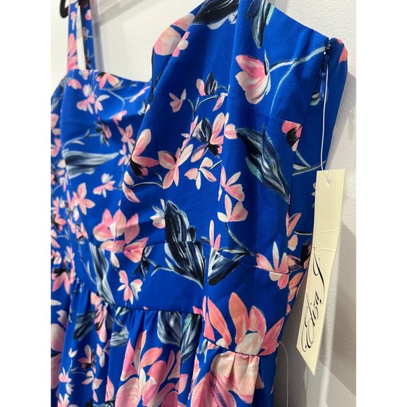 NEW Women's Eliza J Size 16 Floral Tiered Maxi Dress, - Blue MSRP $168 - Picture 5 of 12